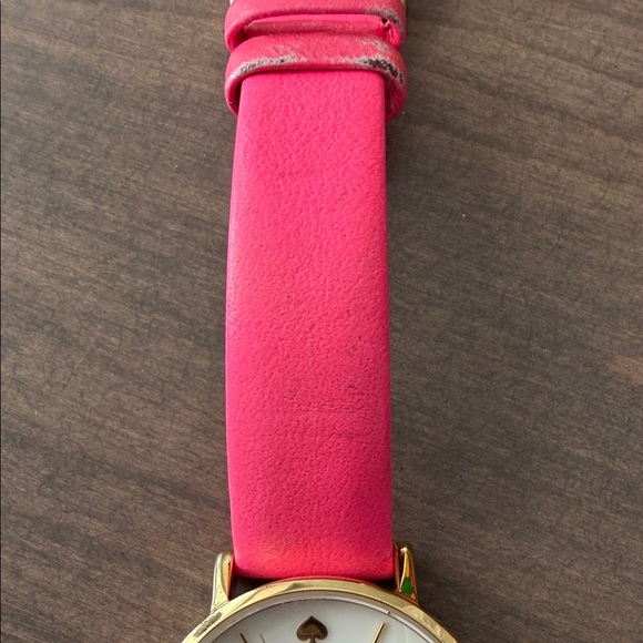 kate spade Pink Leather Strap Gold-Tone Case Mother-of-Pearl Dial Watch - Picture 6 of 9